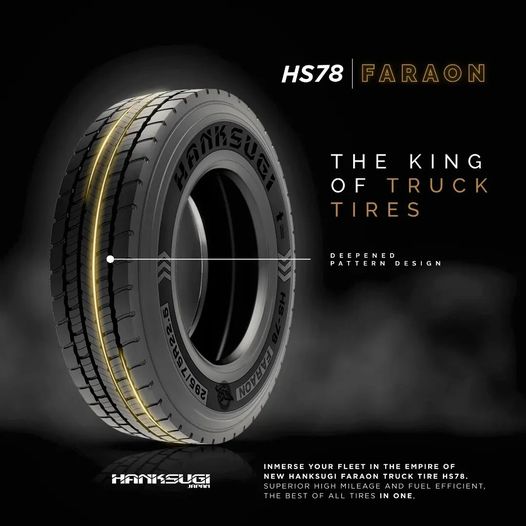 Llanta HANKSUGI HS78 FARAON 295/75R22.5 16ply Tracción